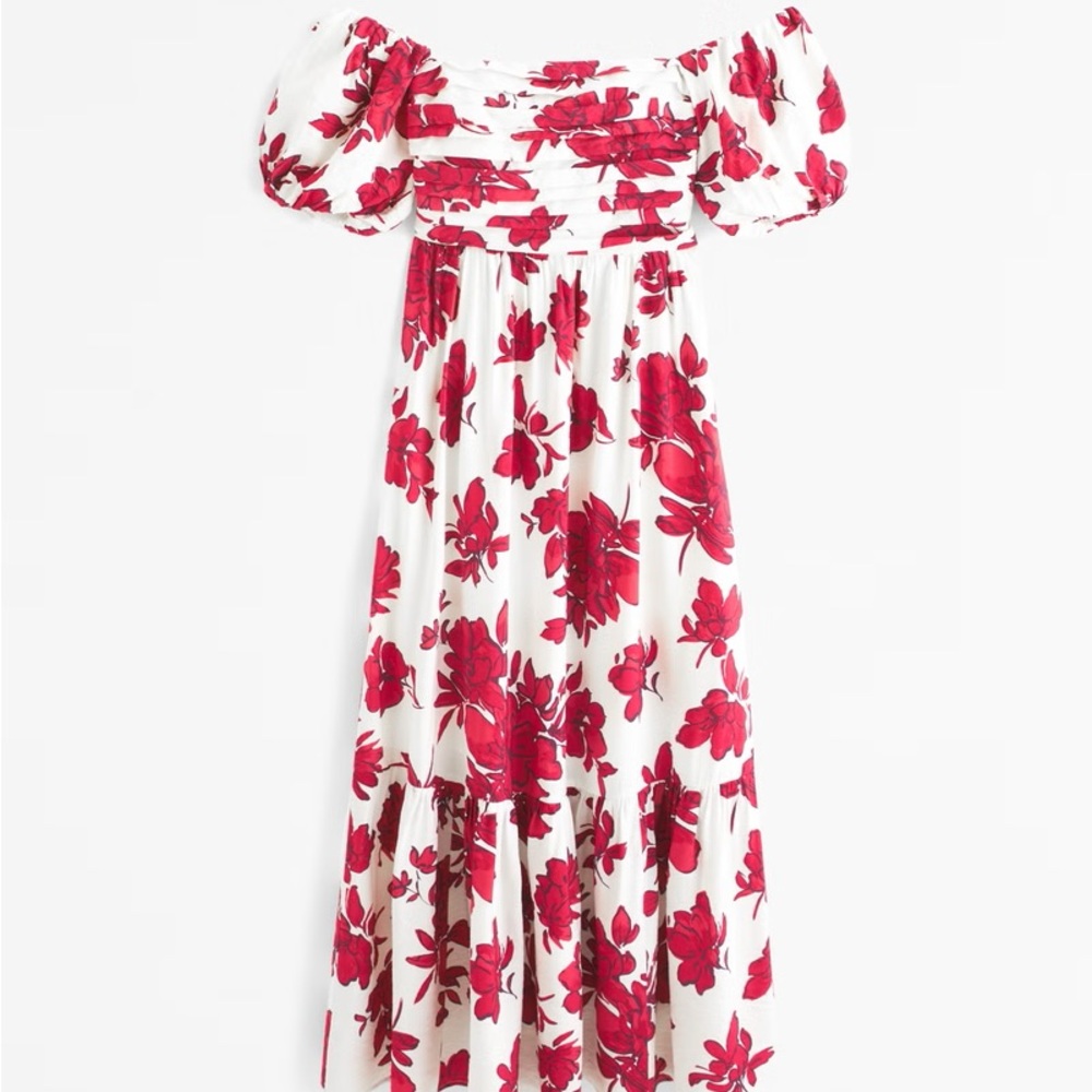 Emerson Off-The-Shoulder Maxi Dress Red Floral